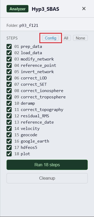 Analyzer Config