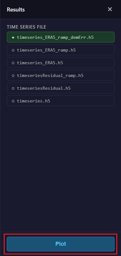 View Results Panel