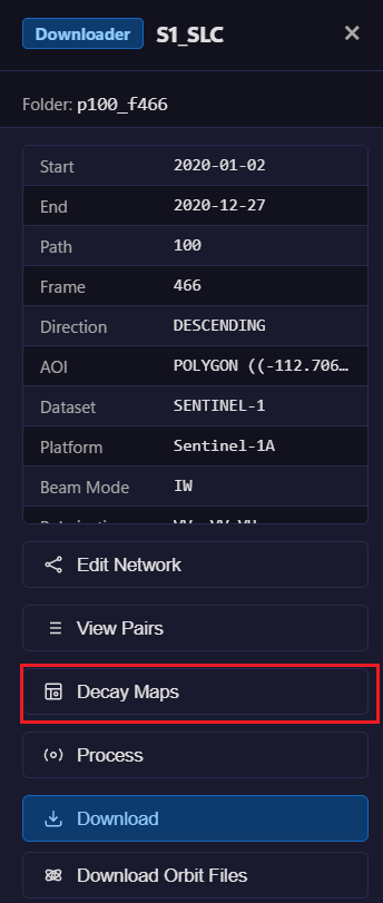 Decay Maps Button