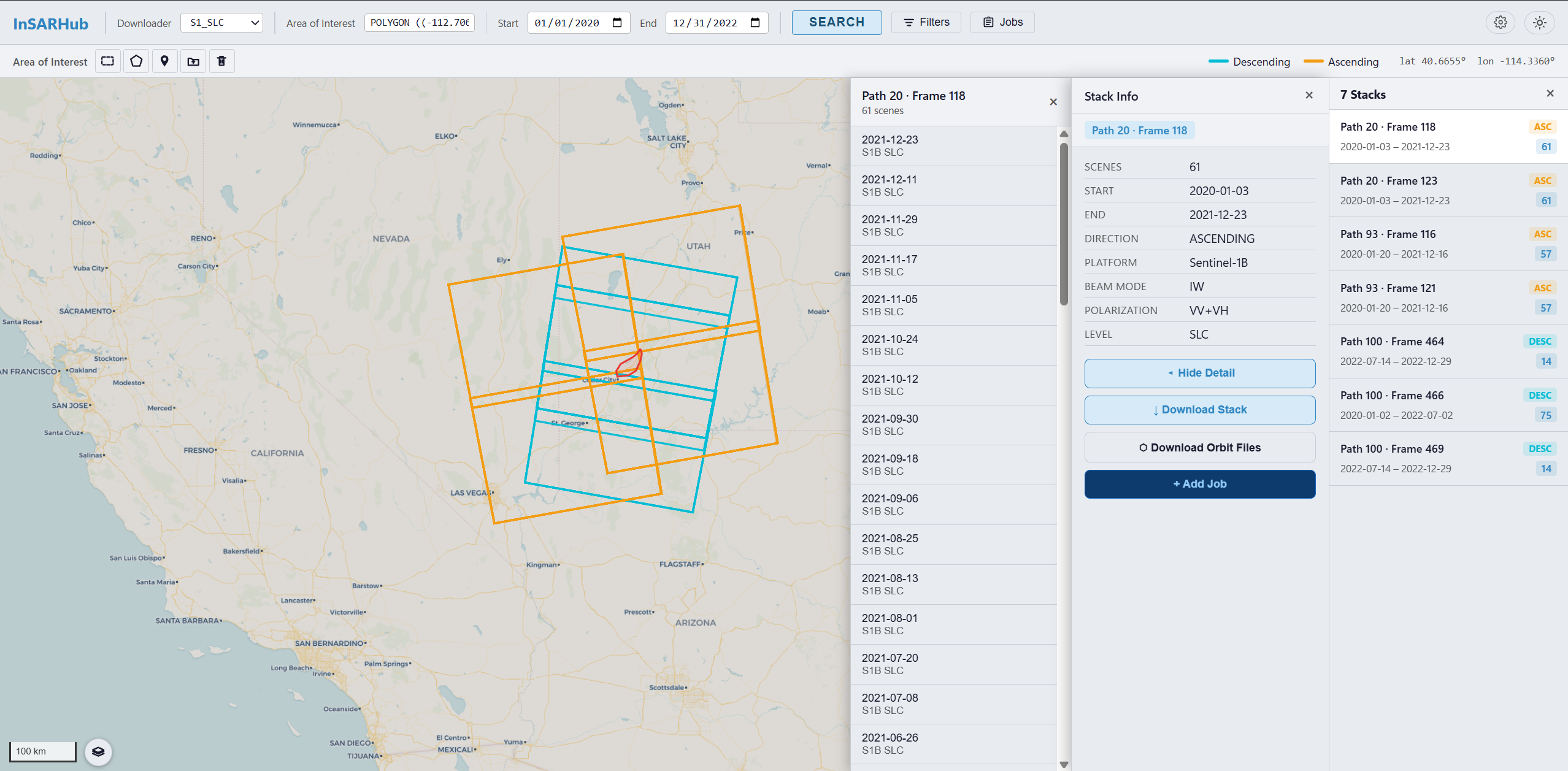 InSARHub Web UI