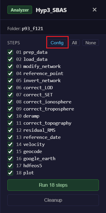 Analyzer Config